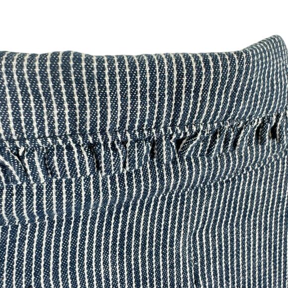 Live A Little Blue White Pinstriped Full Zip Collared Jacket Pockets Size S - Picture 7 of 8